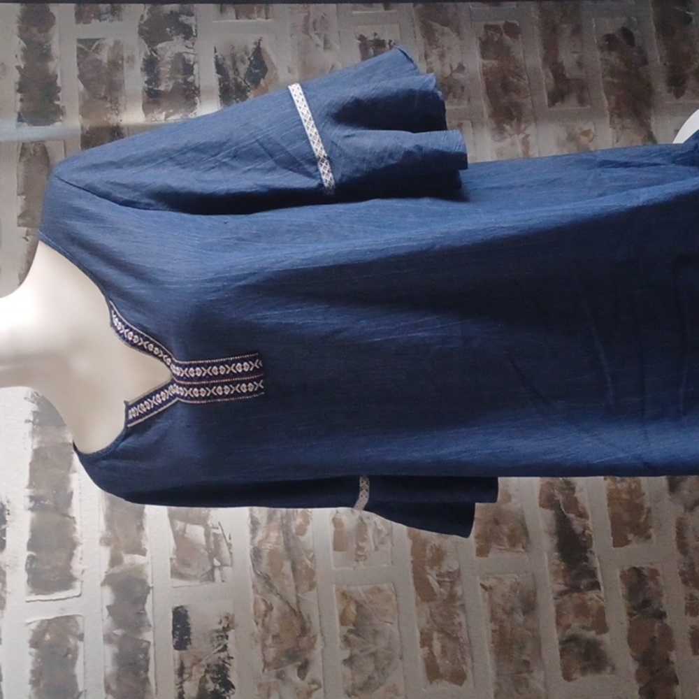 🦄Naif Denim Boho Blue Dress
